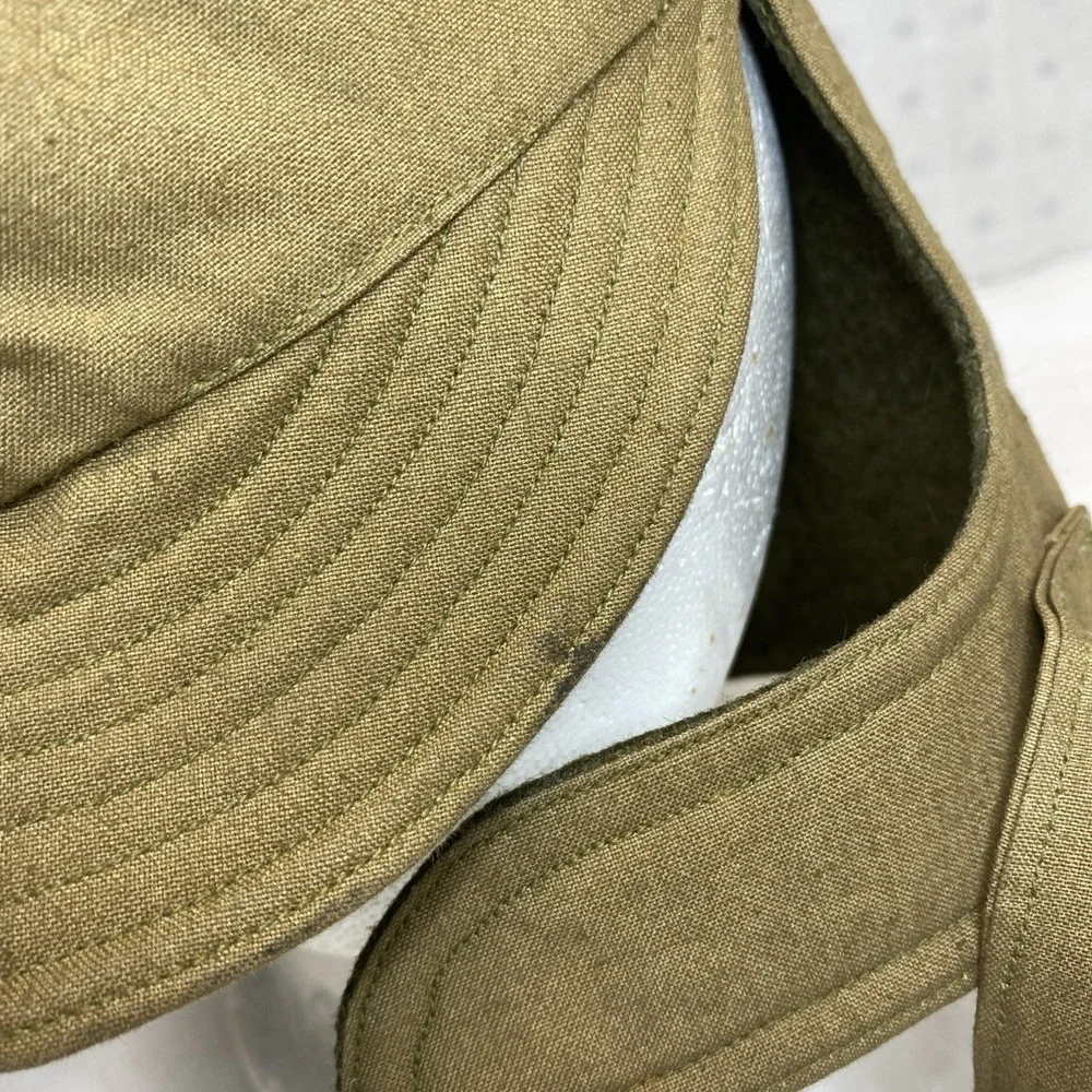 Rite Style Cap‎ 12/11/34 Cold Weather Brown Green Lining Size 7 Phila Q.M. Depot